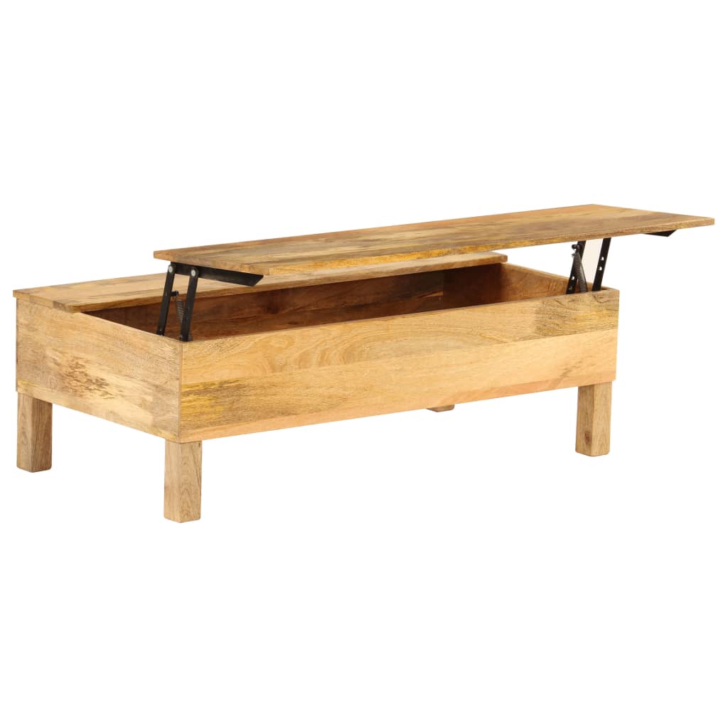 Table basse relevable en bois de manguier massif