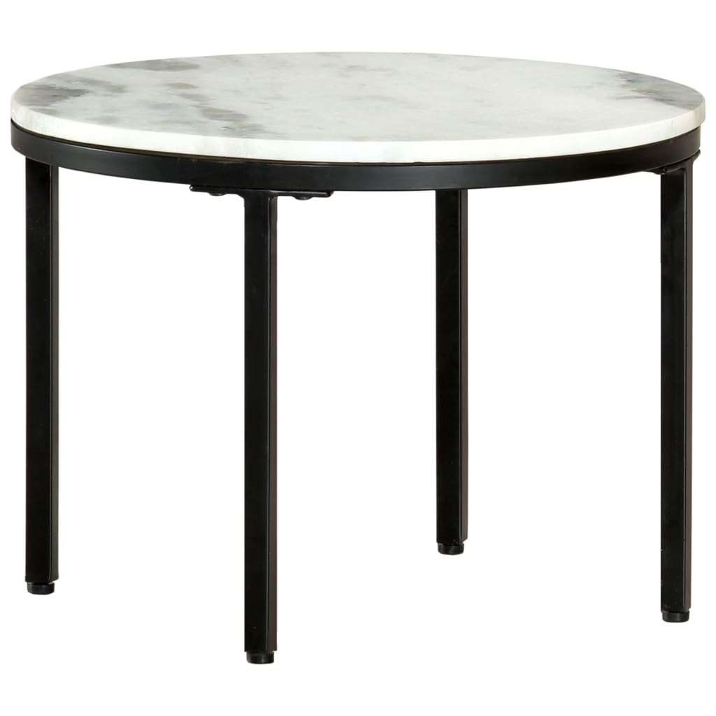 Petite table basse en marbre véritable et acier