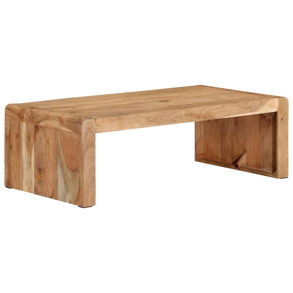 Table basse moderne en bois massif d'acacia
