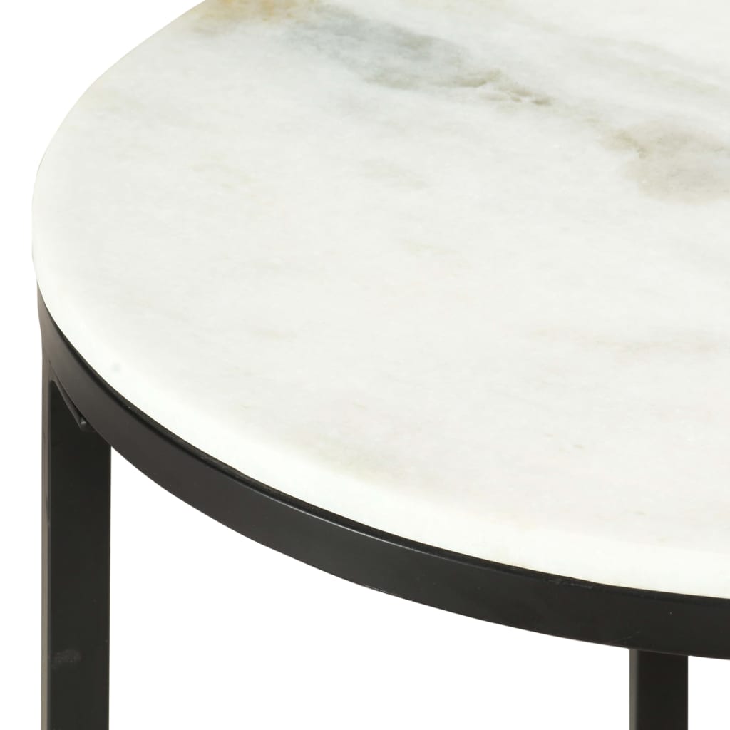 Petite table basse en marbre véritable et acier