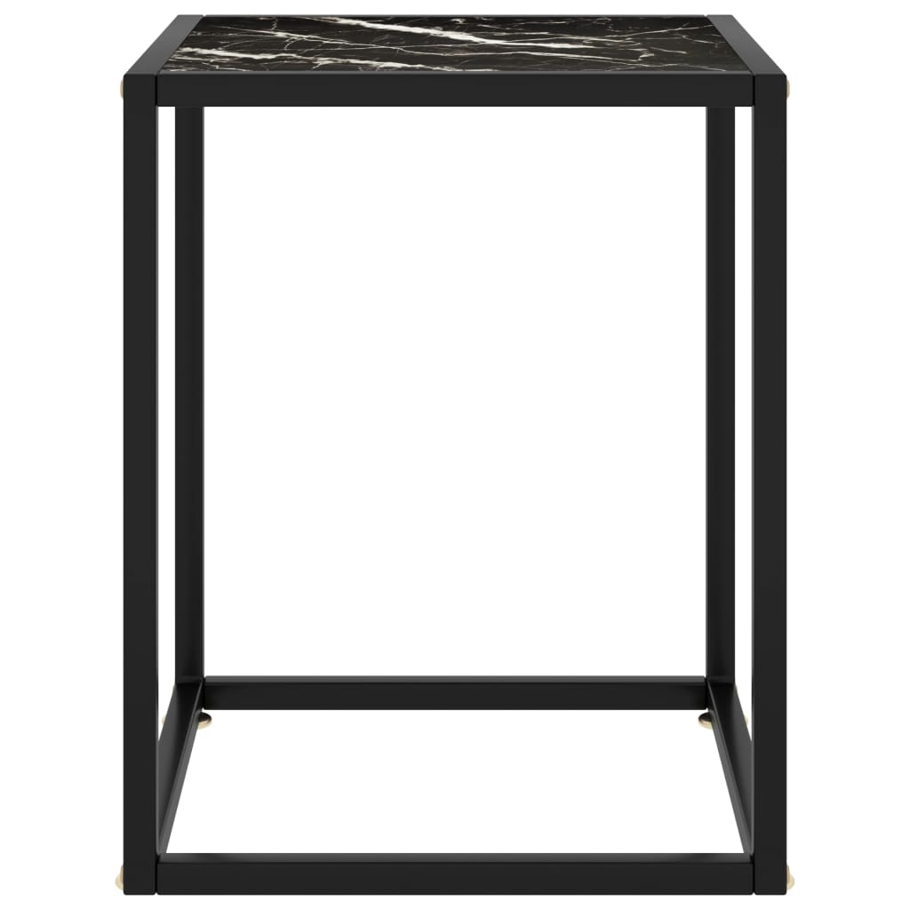 Table basse noire en verre trempé noir