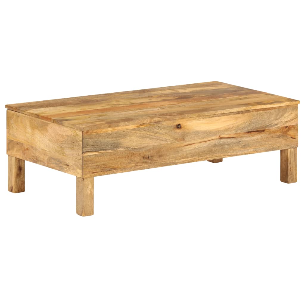 Table basse relevable en bois de manguier massif