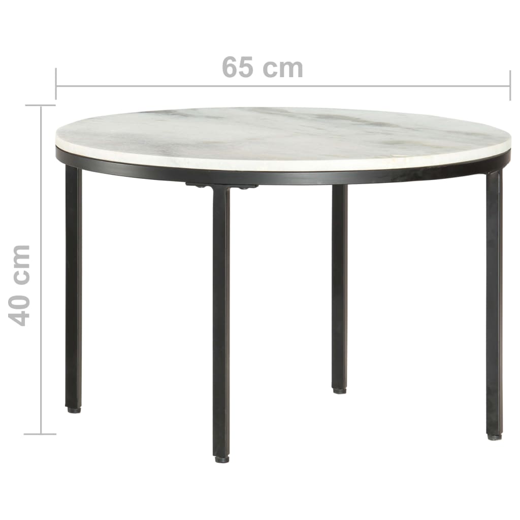 Table basse blanche en marbre véritable