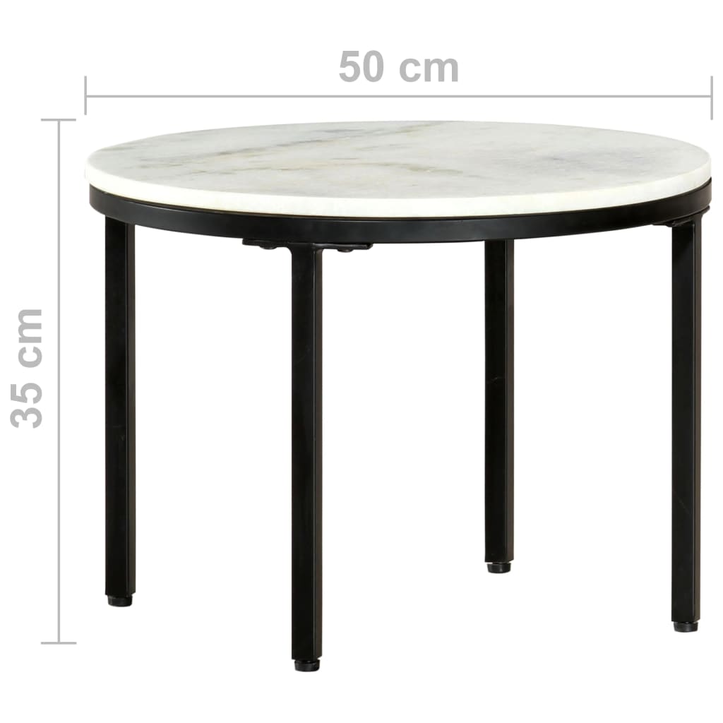 Petite table basse en marbre véritable et acier