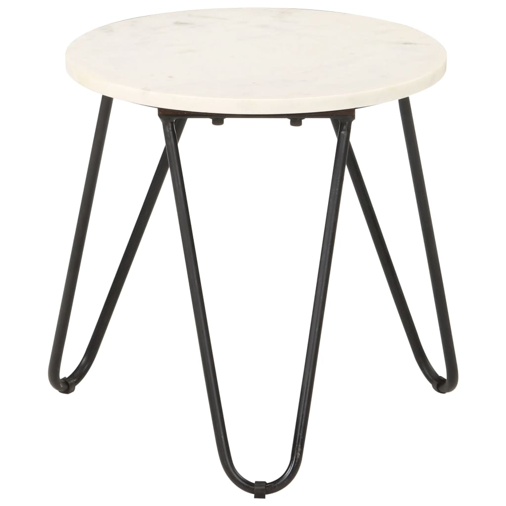 Table basse blanche en pierre véritable
