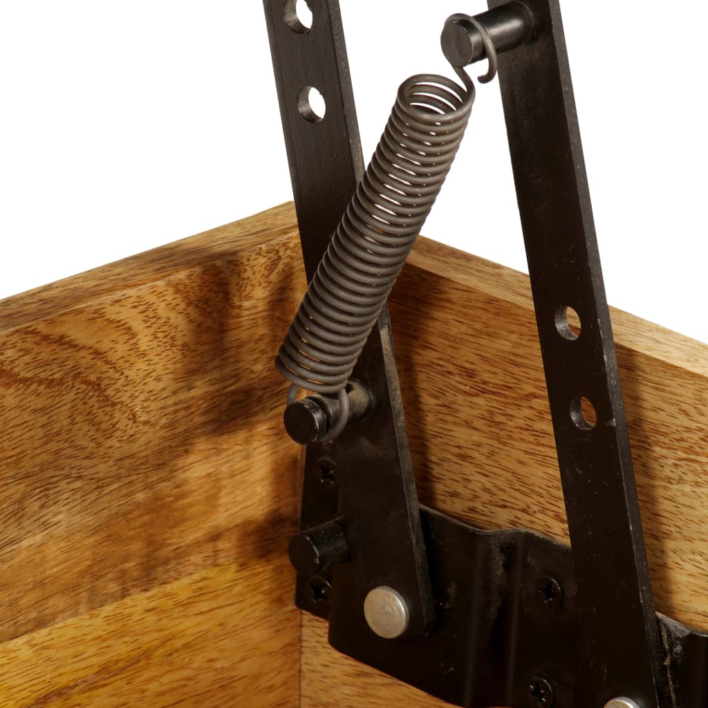 Table basse relevable en bois de manguier massif