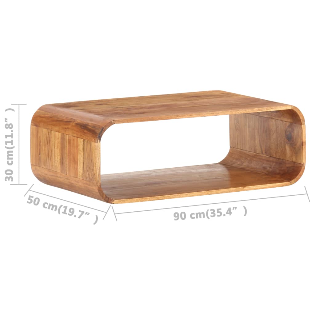 Table basse design en bois d'acacia massif